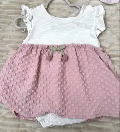 フリル付きロンパース さくらんぼ　ママラク　バースデイ