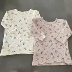 花柄コットンアンダーシャツ2枚セット