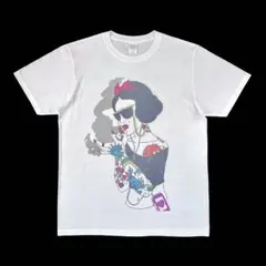 新品 ビッグ プリント 白雪姫 タトゥー タバコ 煙草 悪女 パロディ T