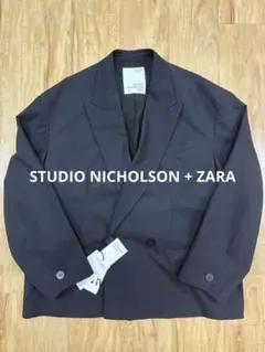 新品・未使用】ATON 25SS ダブル ジャケット リネン 黒 - メルカリ