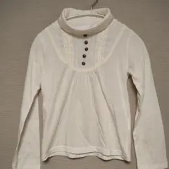 ホワイト 長袖カットソー 130サイズ