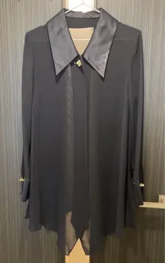 ネイビー上品シースルーアウター❁⃘*.゜