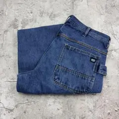 KEY　キー　デニムペインターパンツ　ジーンズ　古着　インディゴブルー　W38
