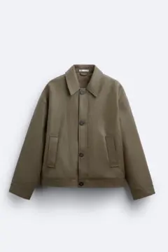 ZARA フェイクレザー ボクシーフィット ジャケット M