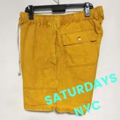 USED M相当 ショートパンツ ゴムウエスト メンズ イエローのサムネイル
