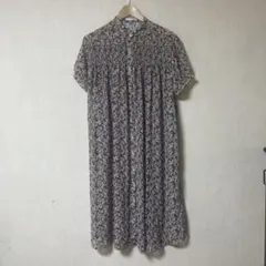 sandy サンディ 花柄シフォンロングワンピース 半袖のサムネイル