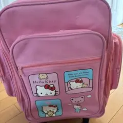 ハローキティ ピンクバックパック キャリー付き