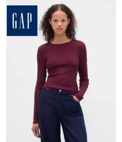 GAP モダンリブ クロップド クルーネックtシャツ（長袖）Lサイズ 状態：Aのサムネイル