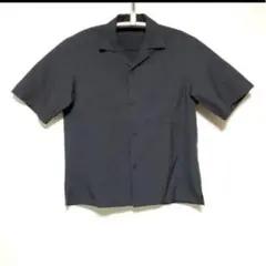 GU シャツ　メンズ　Mサイズ　半袖　紺