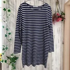 バックナンバー　ロンT【Ｍ】紺色　ボーダー　ピクニック　紅葉　グランピング　春秋