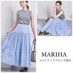 美品　マリハ　花の香り ギャザーフレアスカート ユナイテッドアローズ別注