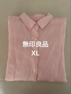 無印良品　リネン洗いざらし　長袖シャツ