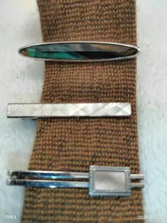 ネクタイピン 3本セット シルバー 緑