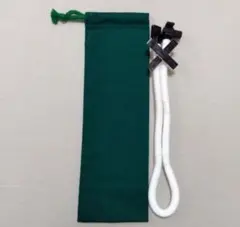 鍵盤ハーモニカ　ピアニカ　ホース袋　唄口袋　吹き口袋　縦長巾着　入園　入学　緑