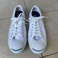 ホワイトキャンバススニーカー ローカット　コンバース