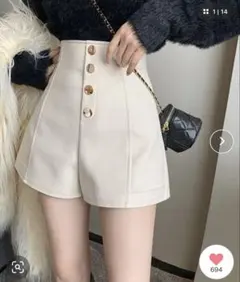 Asterelivi ハイウエストショートパンツ ライトベージュ