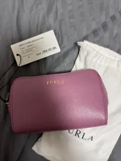 FURLA レザー ポーチ パープル