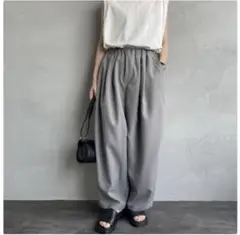 新品　mizuiroind ミズイロインド　ワイドカーゴパンツ　グレー　24SS