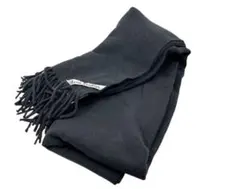 Acne Studios ブラック マフラー フリンジ付き