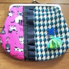 ハンドメイド作家 がま口ポーチ