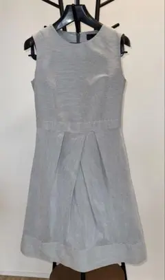 アンタイトル　ボーダー　シンプル　ワンピース　グレー　ホワイト