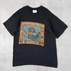 90s アイルランド製　ストーンヘンジ　アートTシャツ　黒　L　シングルステッチのサムネイル