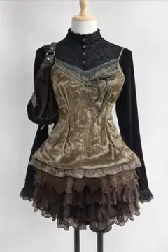 平成ギャル y2k ベロア キャミソール レース 姫ギャル coquette - メルカリ