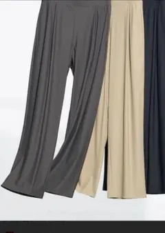 【新品】大人気商品早い者勝ち☆エアリズム ウルトラストレッチワイドパンツLグレー