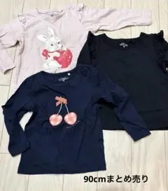 長袖Tシャツ 3枚セット 90cm