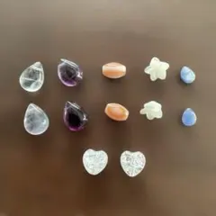 天然石 ❤️ドロップ型 ハート型 12個セット