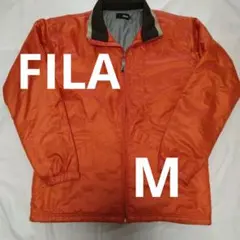 FILA フィラ 中綿ジャケット オレンジ メンズ M レナウン