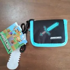 Minecraft 財布 黒/青 剣 新品