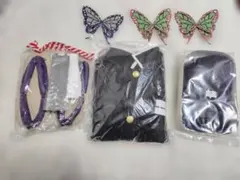 鬼滅の刃　胡蝶しのぶ　コスプレ衣装+靴+ウィッグ　フルセット