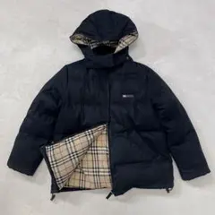 訳アリ❗️バーバリー ロンドン ダウンジャケット ノバチェック フード付 150A