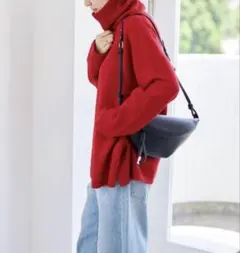 ジャーナルスタンダード ハイネックプルオーバー ニット セーター 赤