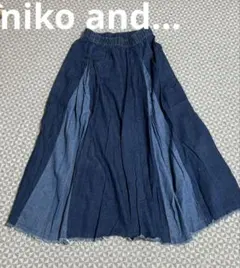 niko and... パッチワーク 切替 デニムスカート Lのサムネイル