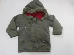 ユニクロ モッズコート/ジャンパーブルゾン　グリーンカーキ【サイズ120ｃｍ】