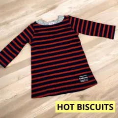 ミキハウス ホットビスケッツ ワンピース 80 ボーダー 赤 ネイビー