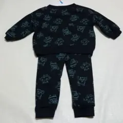 新品タグ付 80cm モンスター 裏起毛 セットアップ 上下 西松屋 保育園着
