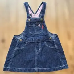 ミキハウス　デニムジャンパースカート　80-90