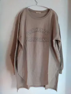 Samansa Mos2　チュニック丈長袖Tシャツ