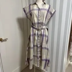 GORGE チェック柄 半袖シャツワンピースのサムネイル