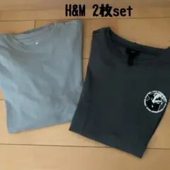 H&M Tシャツ 2枚セット グレー
