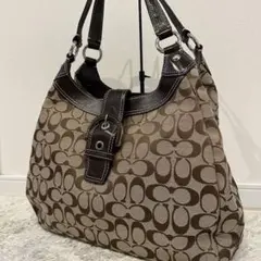 COACH ソーホー　ホーボー　シグネチャー　ハンドバッグ　ワンショルダー