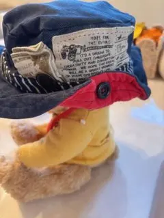 子供用ネイビーと赤のハット