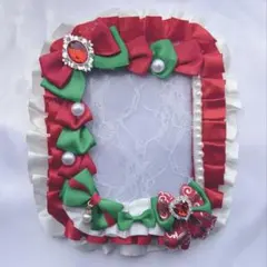 硬質ケースデコ 量産型 オタク オタ活 b7クリスマス 赤 緑 #284