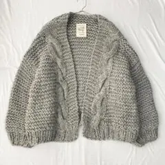 【スタジオクリップ】ニットカーディガン ローゲージ ざっくり編み 毛混 F