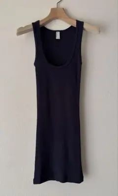 【希少】American Apparel リブタンクトップ ネイビー Sのサムネイル