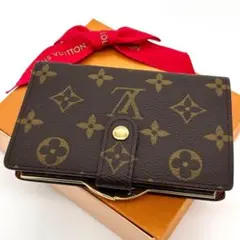 【美品】ルイヴィトン ヴィエノワ がま口財布 モノグラム 二つ折り財布