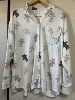 ジェラートピケ　リバイバル柄シャツ&ショートパンツセット